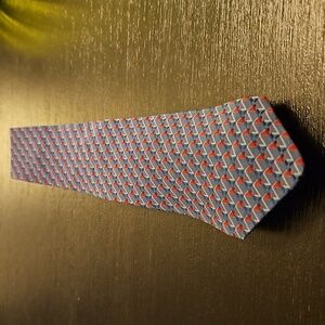Lanvin Men's Silk Red & Blue Tie